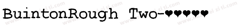 BuintonRough Two字体转换